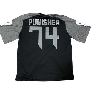 Marvel Comics Punisher Football Jersey #74 Sz 2X Movie Film TV Show Frank Castle